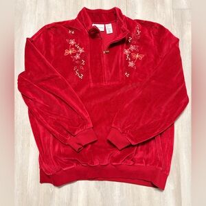 Alfred Dunner Vibrant Red Blouse
